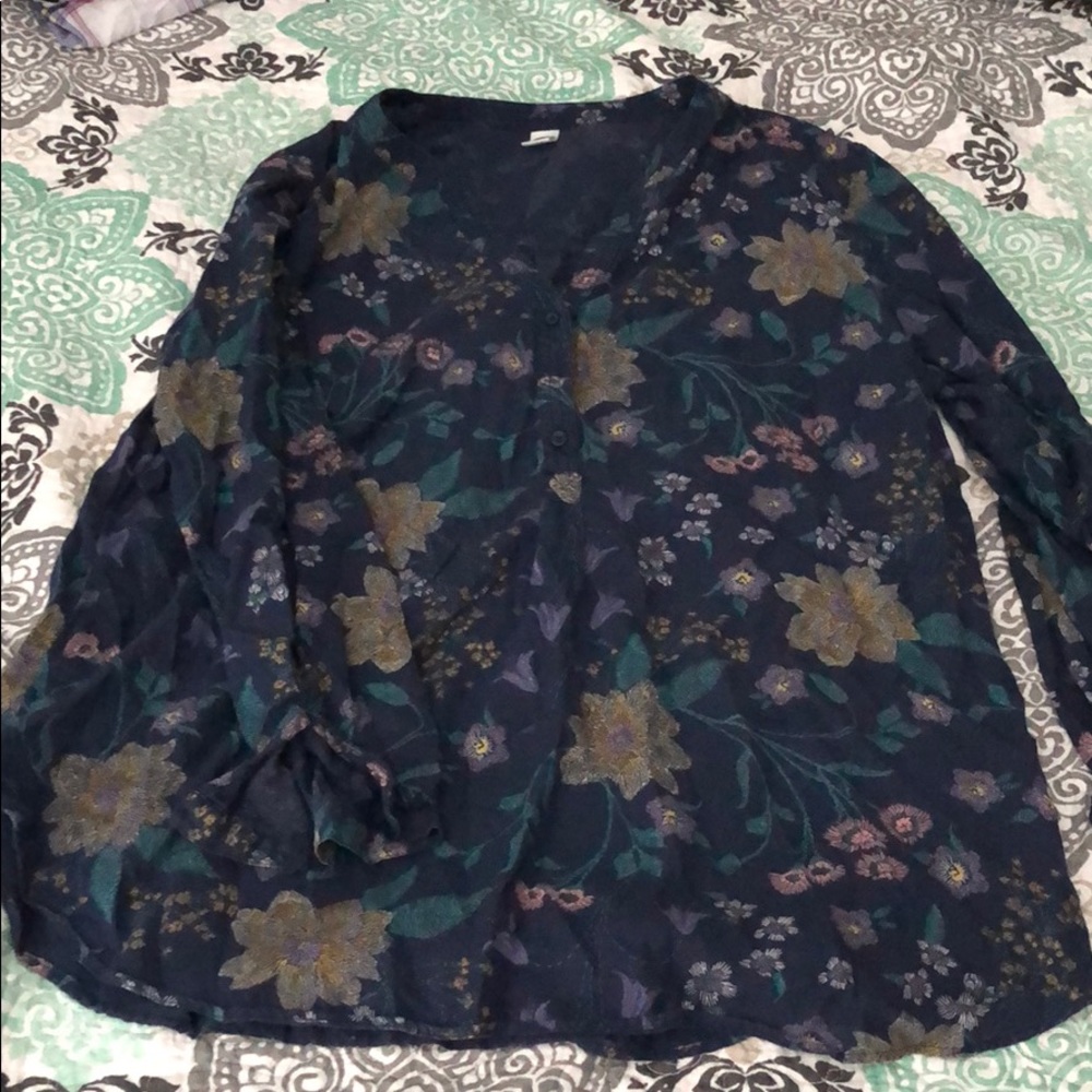 Dark Blue Blouse